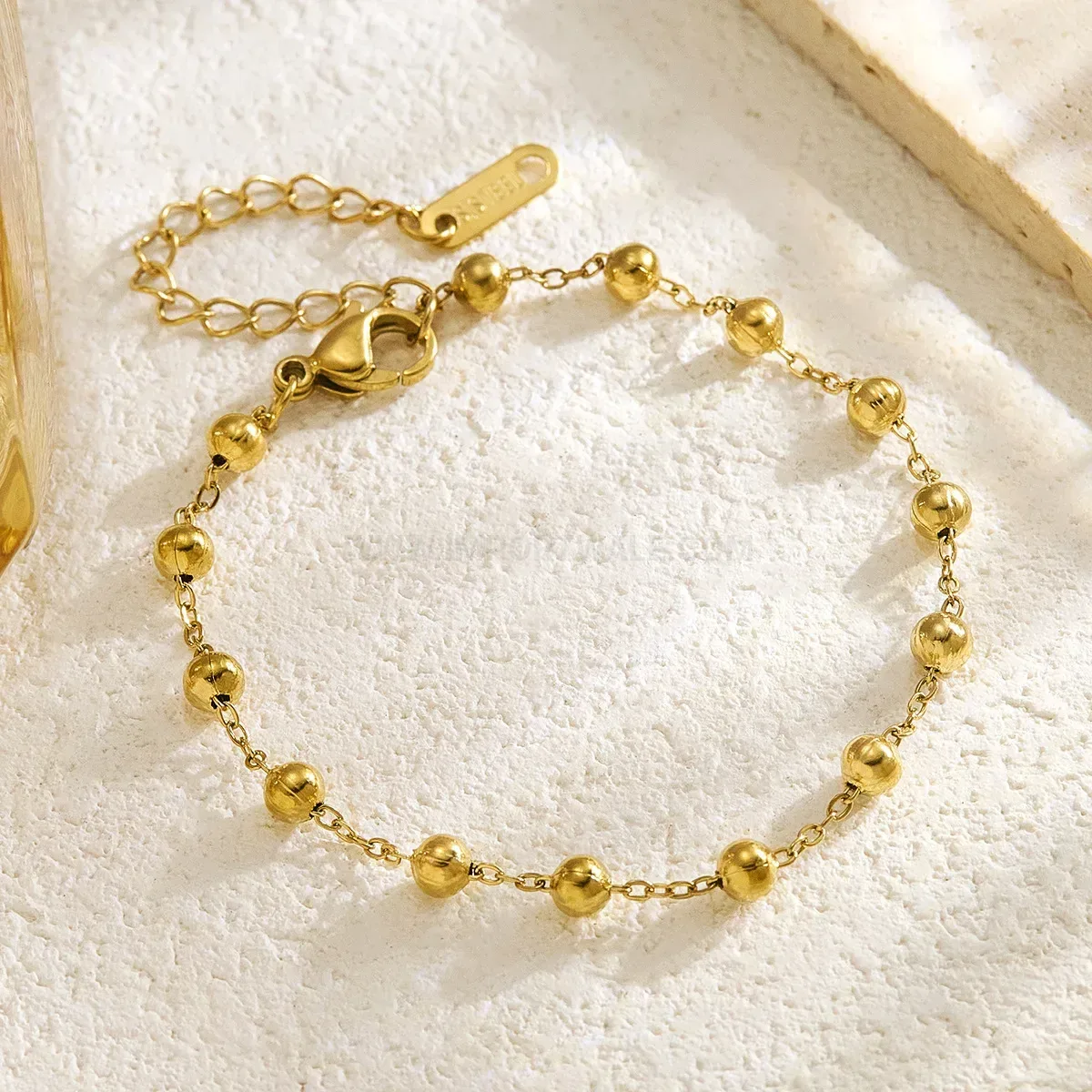 Minimalist Stainless Steel Bead Chain Bracelet