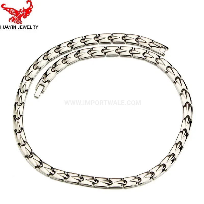 Designer Pure Titanium Bio Magnetic Germanium Element Link Jewelry