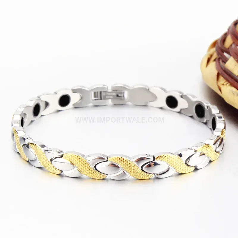 Classic Dragon Engraved Titanium Steel Bio Magnetic Bracelet