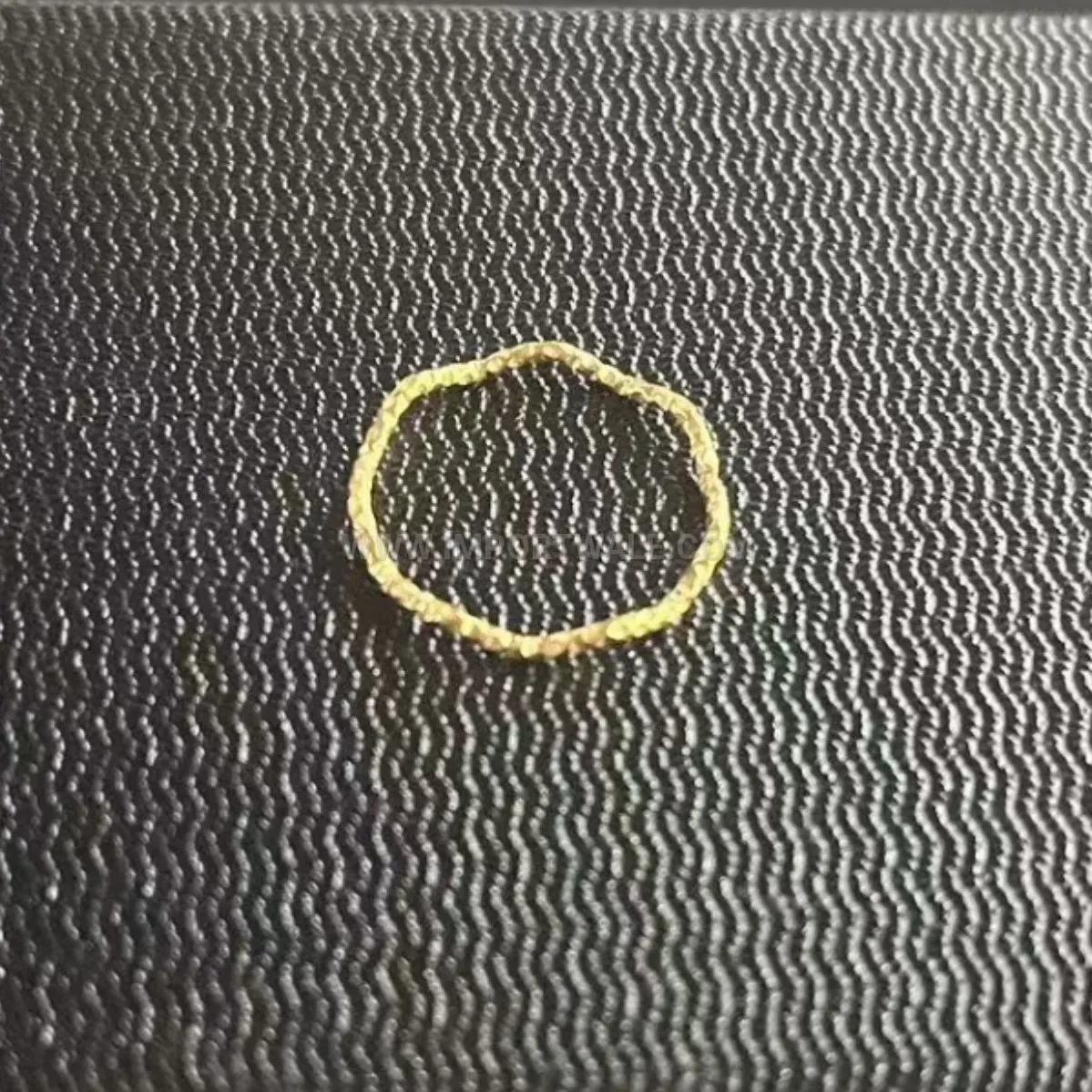 Textured Wave Gold Plated Stainless Steel Plain Band Ring