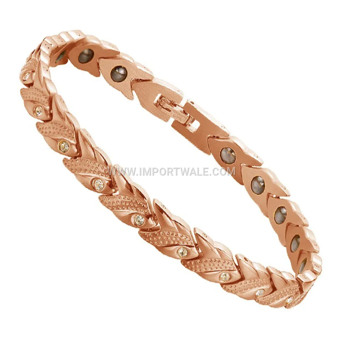 Sleek Geometric Titanium Steel Magnetic Energy Bracelet