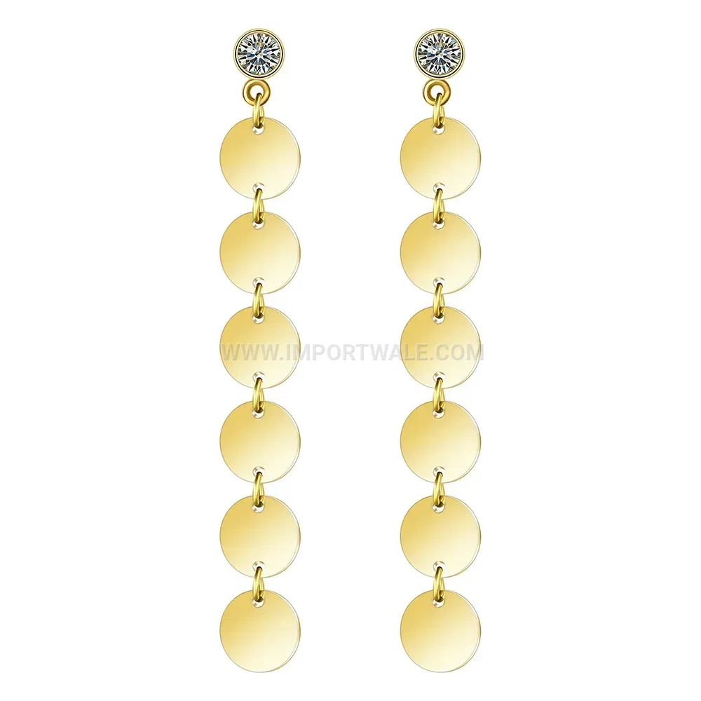 Sleek Stainless Steel Large Geometric Circle Hoop Earrings