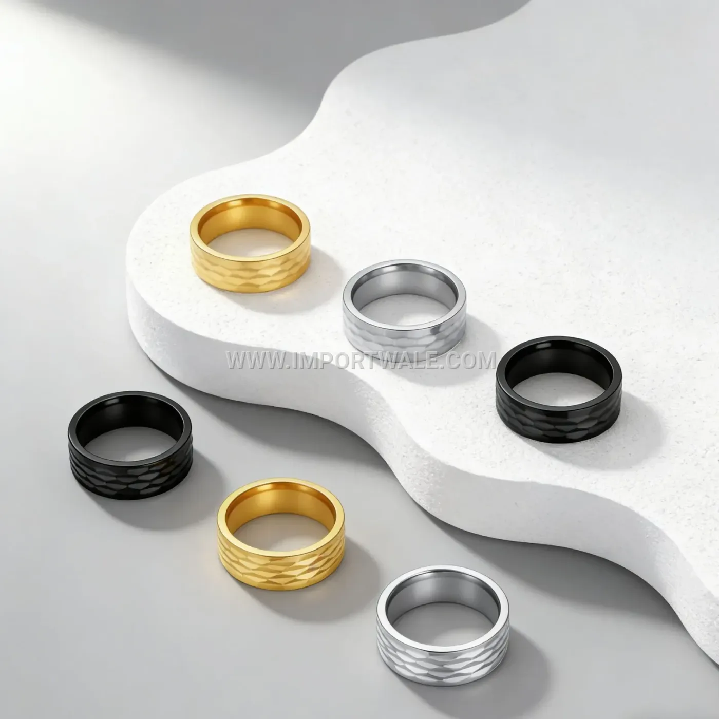 Spinning Gold Mantra Band Ring