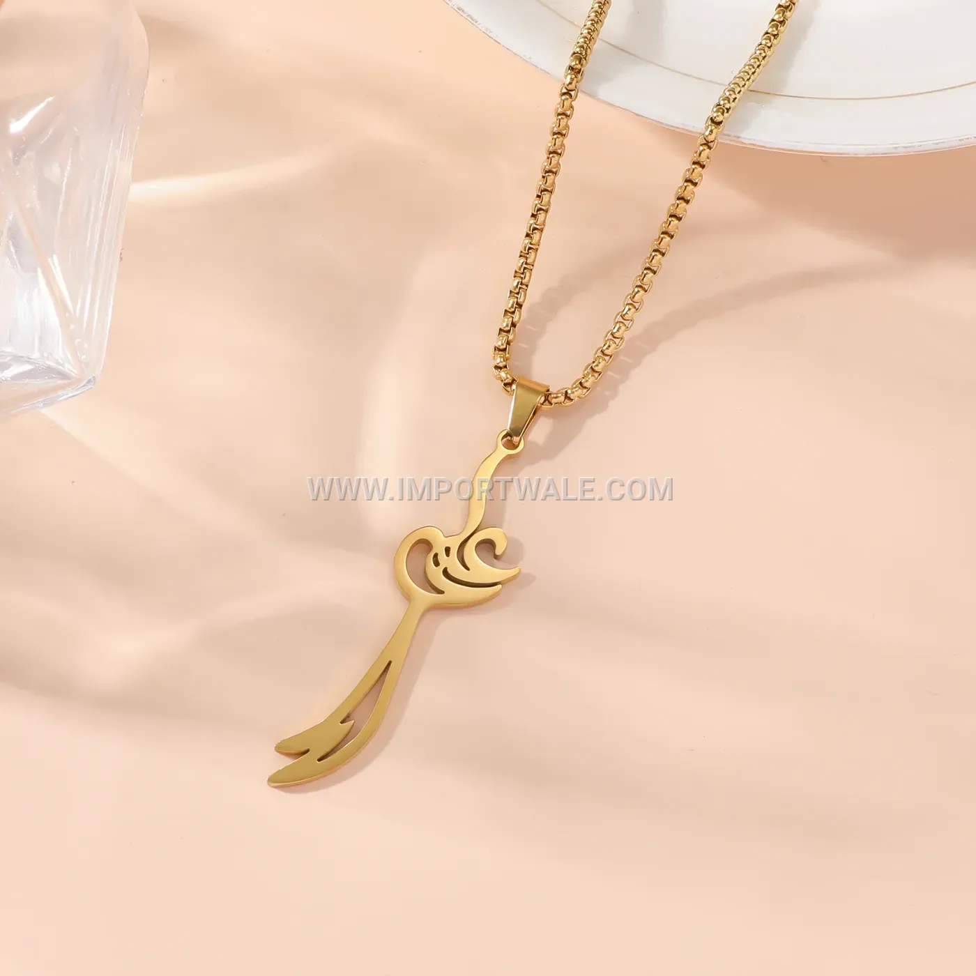 Minimalist Stainless Steel Zulfiqar Sword Pendant Necklace