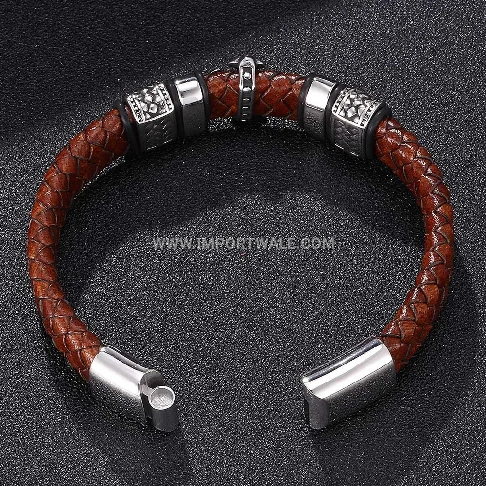 Contemporary Square Link Titanium Steel Couples Magnetic Bracelet