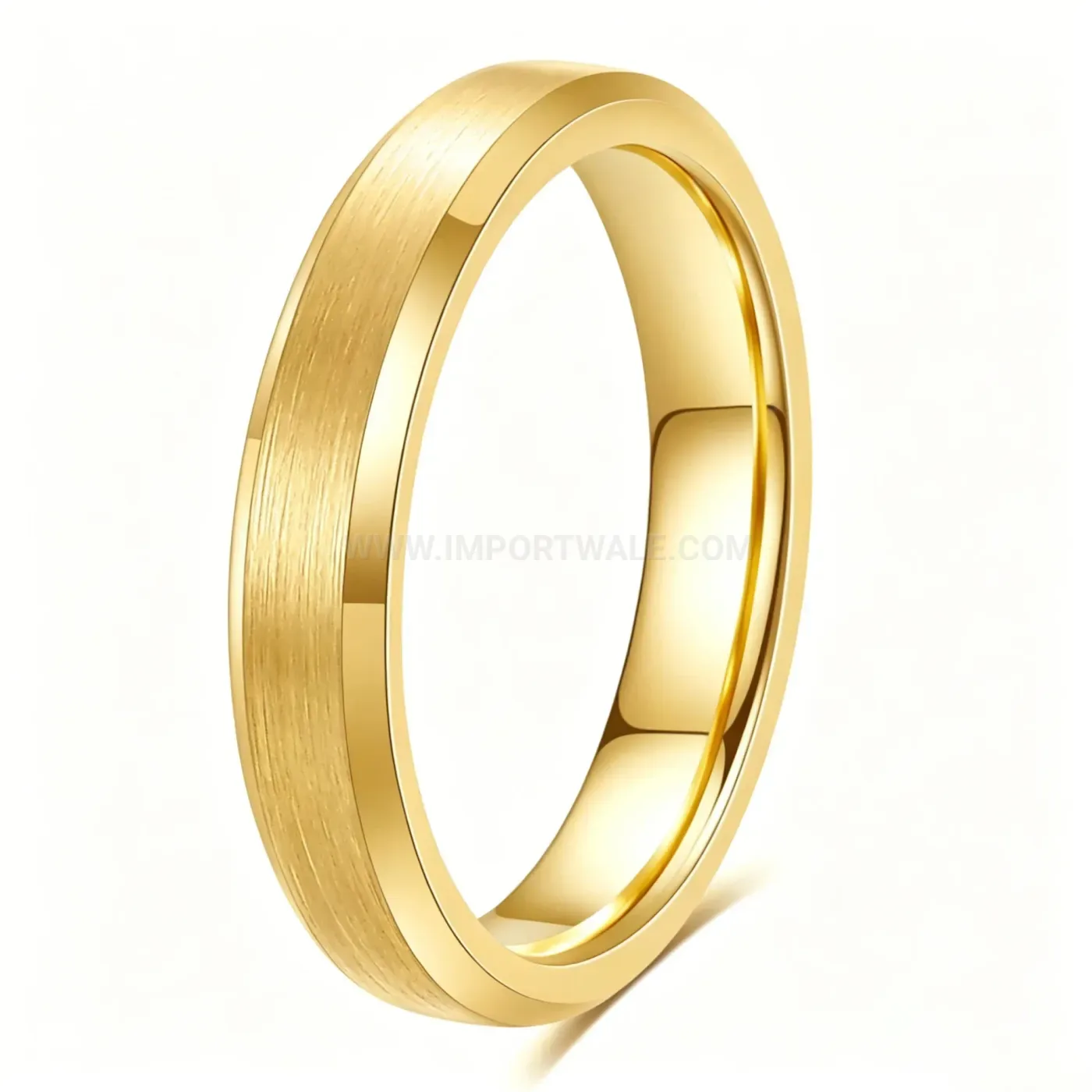 Chic Brushed Metallic Stainless Steel Band Ring