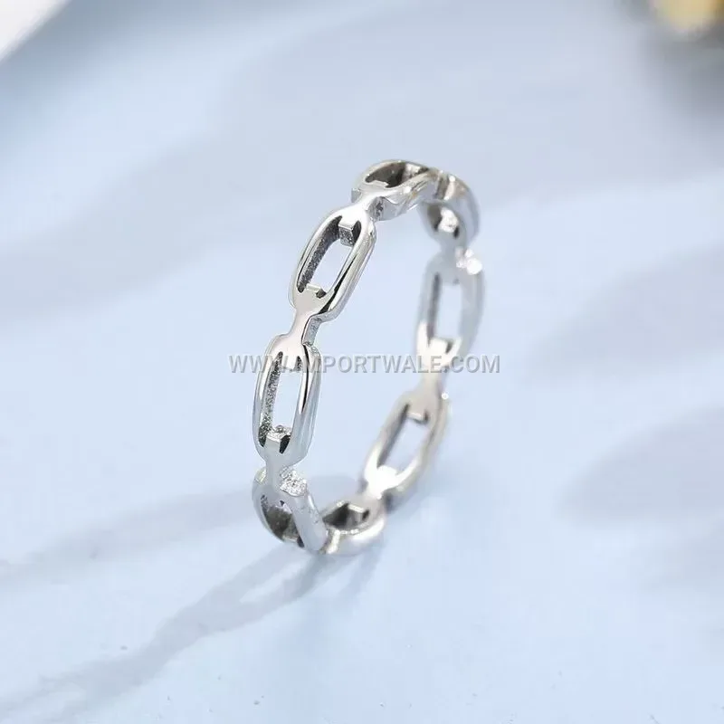Delicate Cutout Chain Stainless Steel Band
