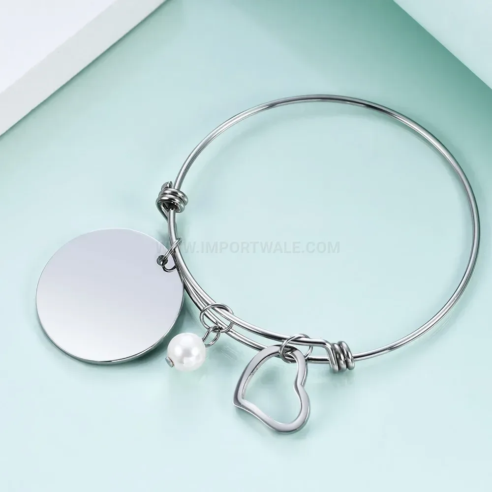 Designer Adjustable Expanding Stainless Steel Wire Bangle