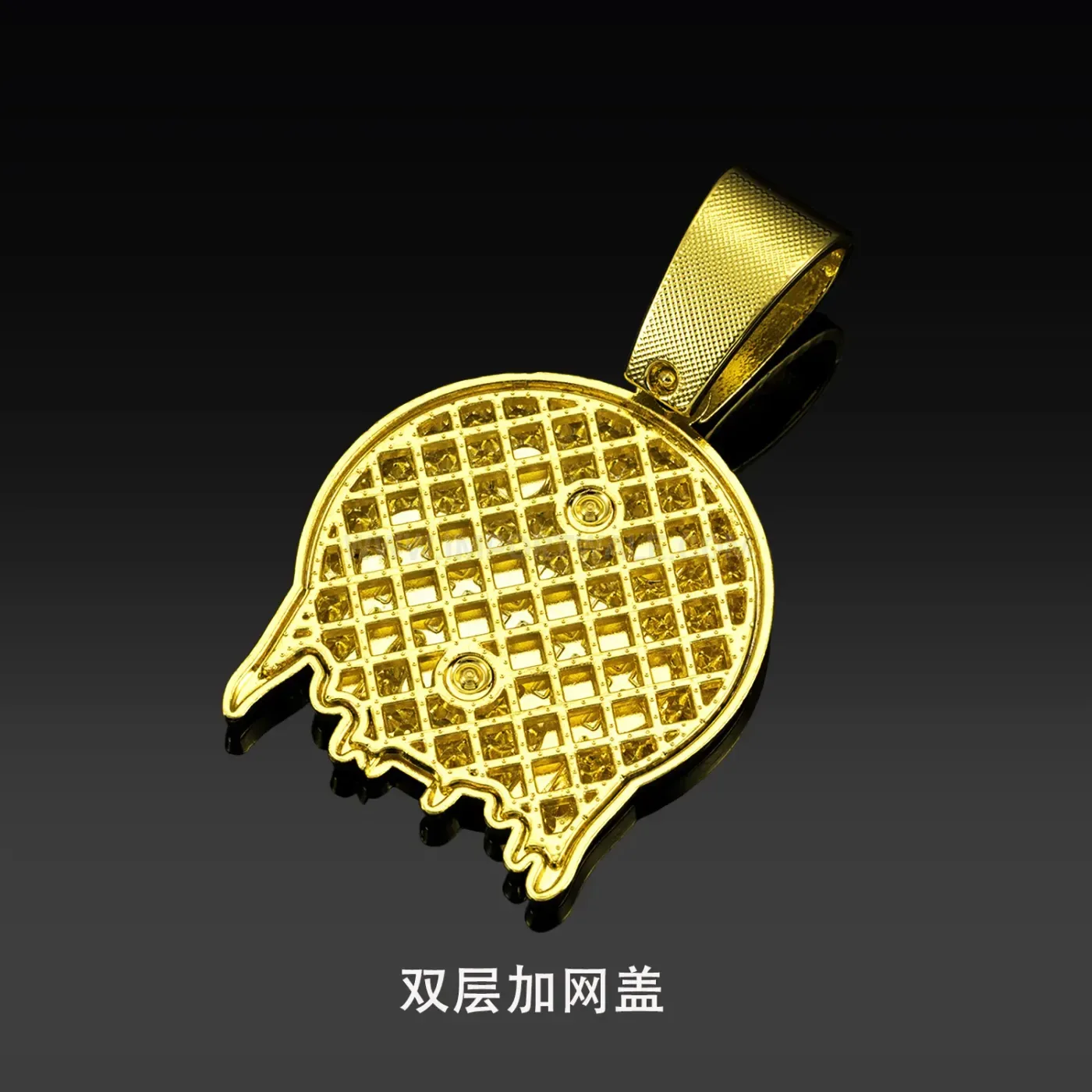 Smiley Face Iced Out Alloy Hip Hop Pendant