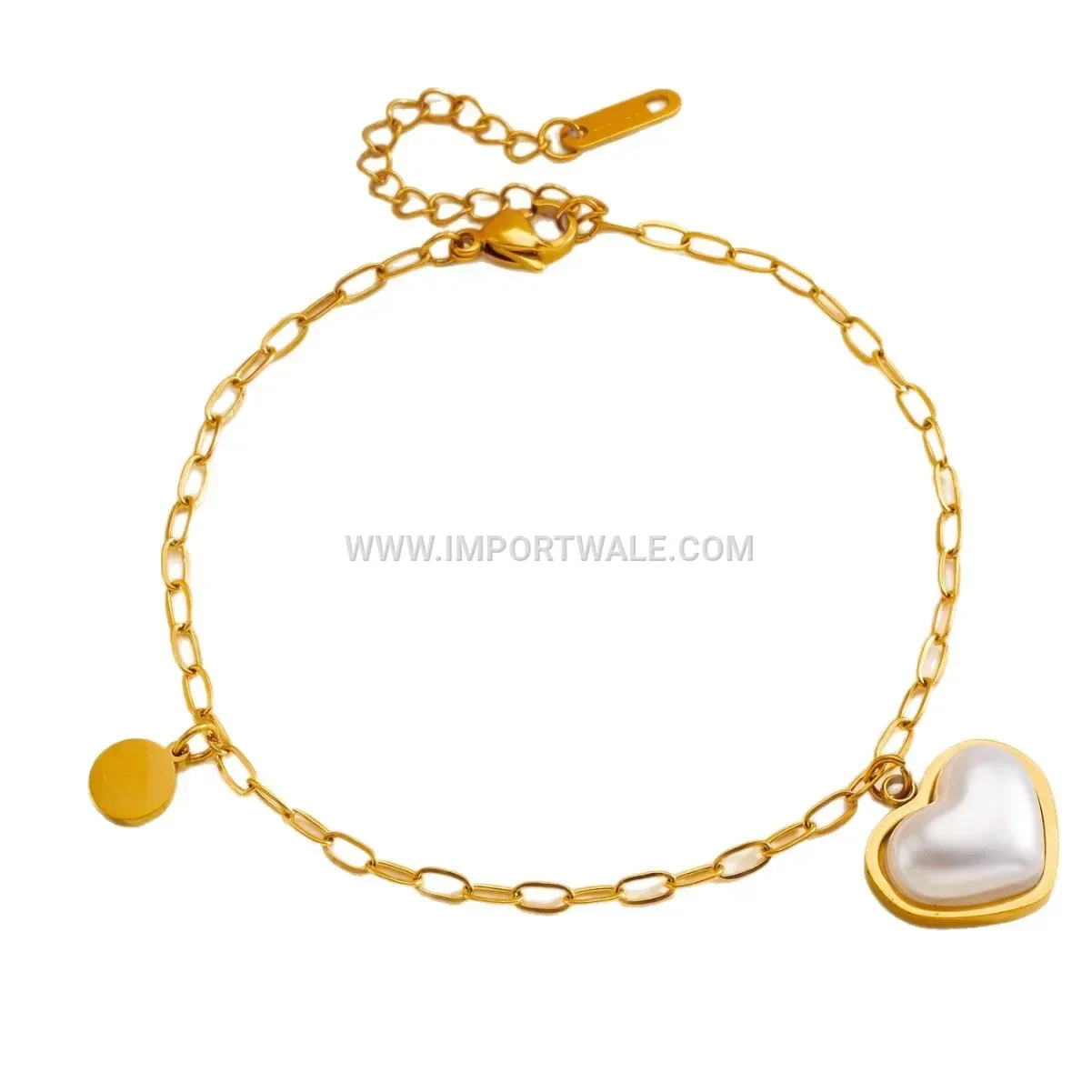 Minimalist Heart Charm Stainless Steel Premium Anklet Anti Tarnish