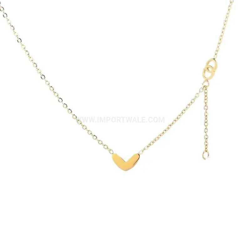 Designer Dainty Heart Tassel Titanium Steel Choker Necklace