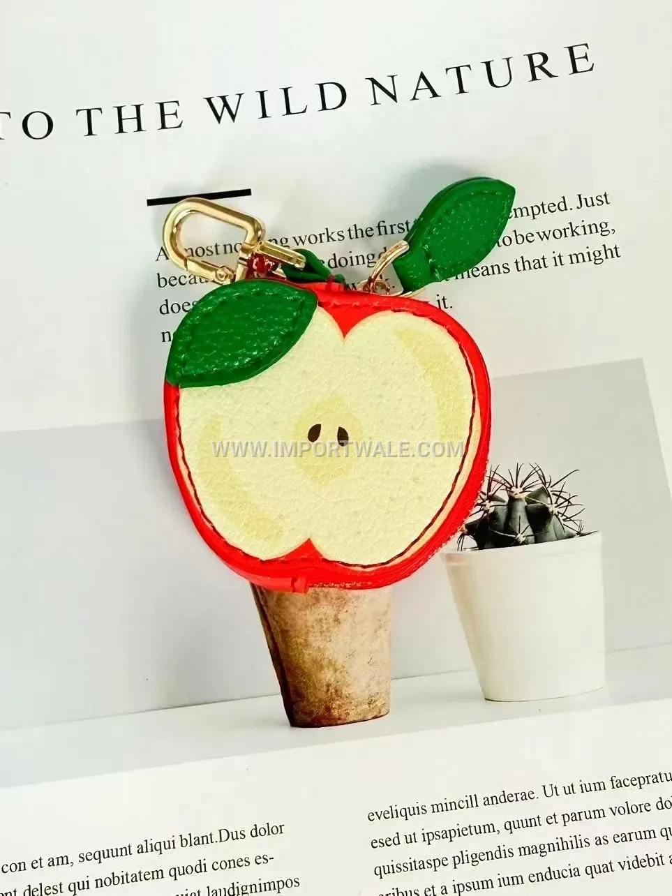 Fruity PU Leather Mini Pouch Keychain Charm