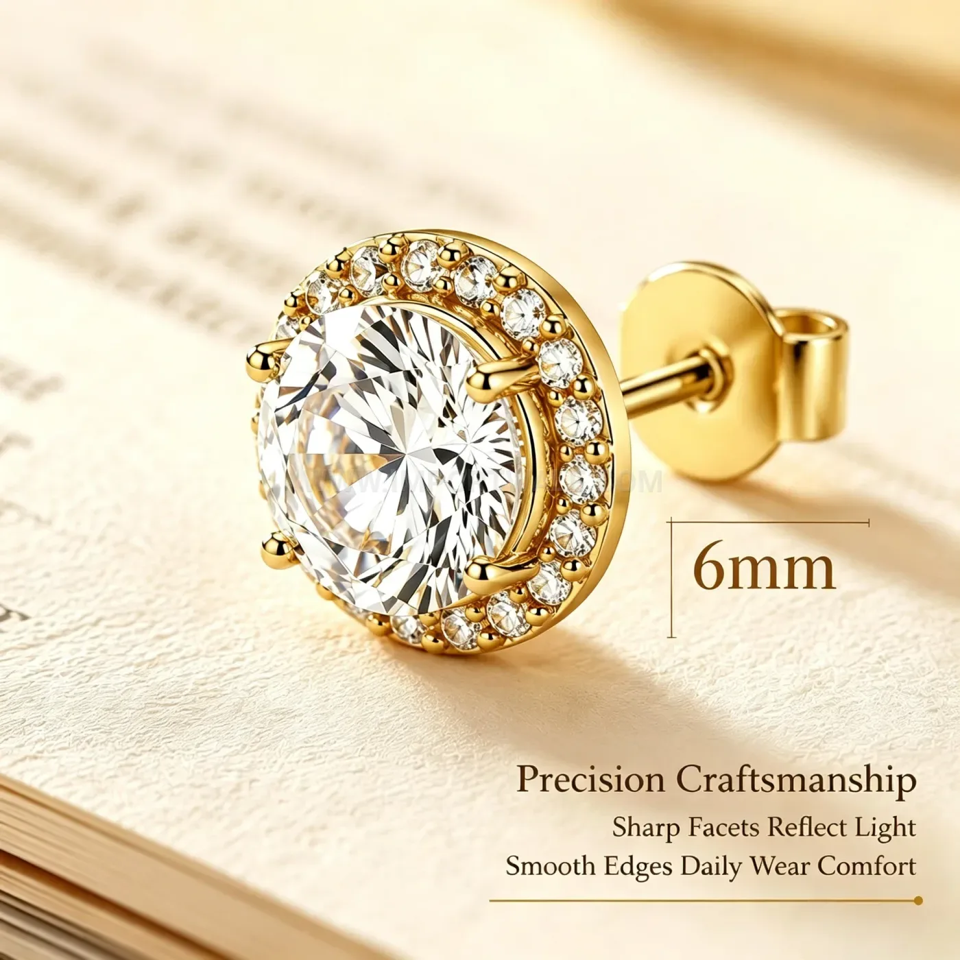 Fashion Delicate Cubic Zirconia Stainless Steel Cartilage Piercing Studs