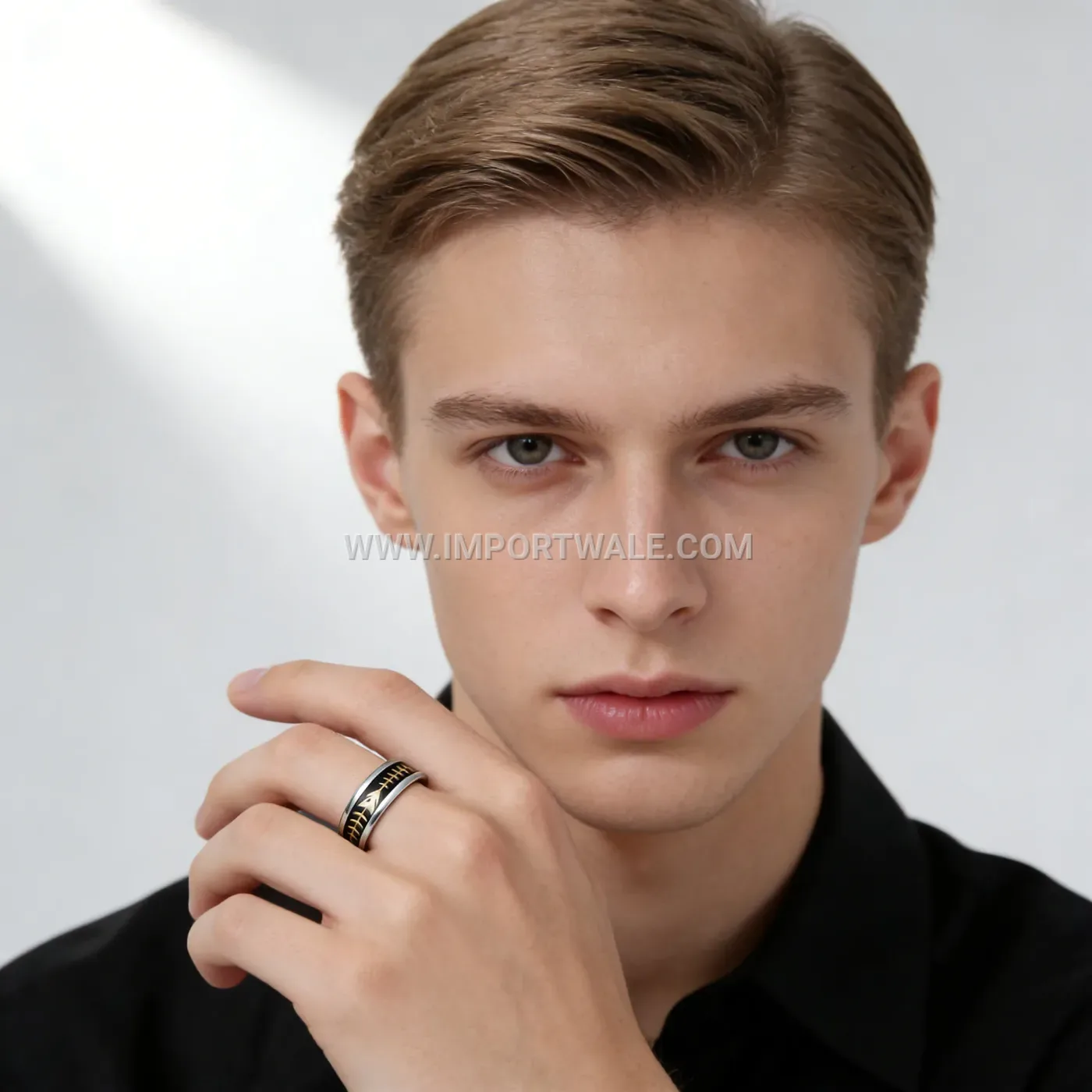 Inscribed Open Adjustable Stainless Steel Ring