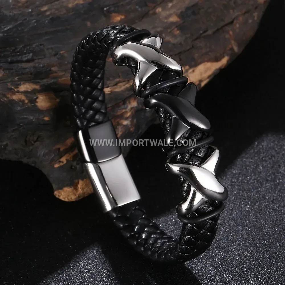 Heart Shaped Titanium Steel Magnetic Charm Bracelet