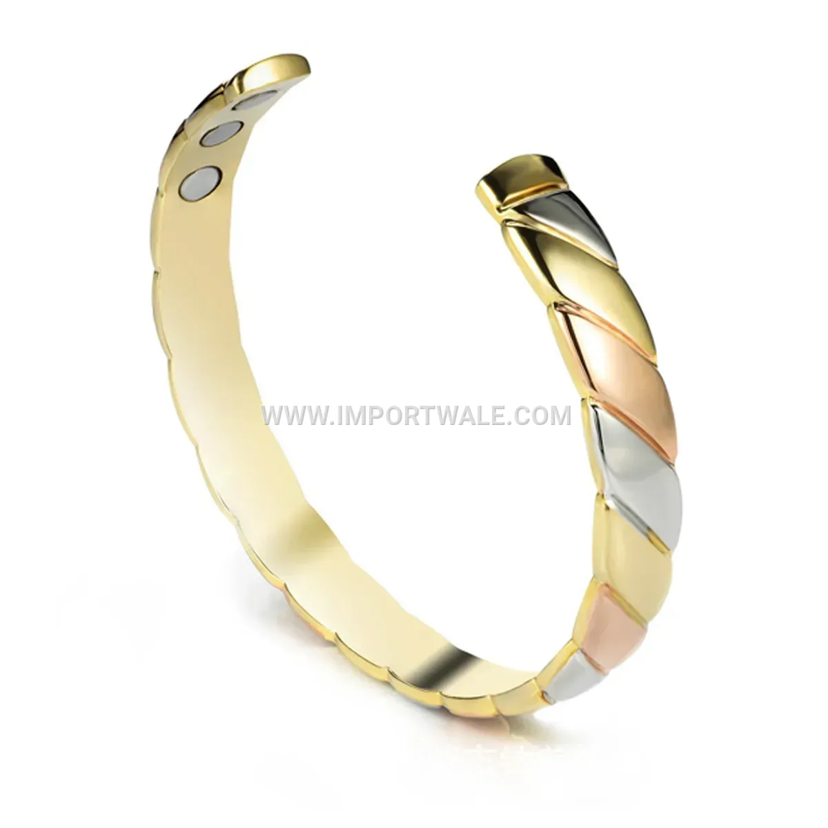 Ethnic Style Electroplated Copper Bangle Bracelet