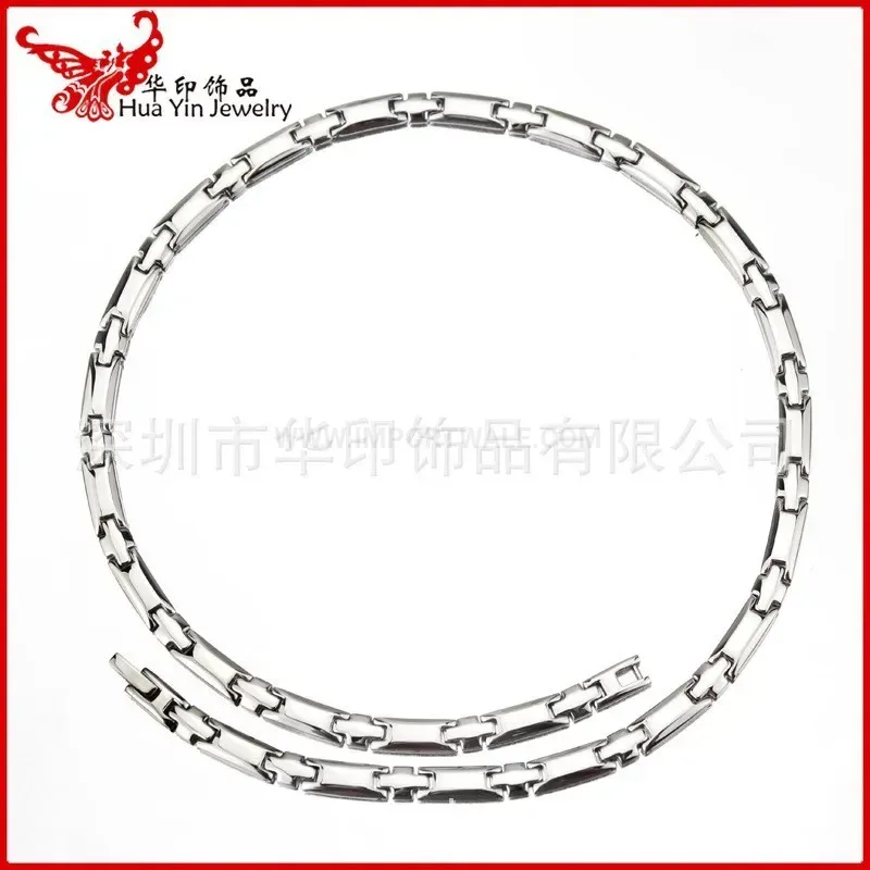 Designer Pure Titanium Bio Magnetic Germanium Pendant Necklace