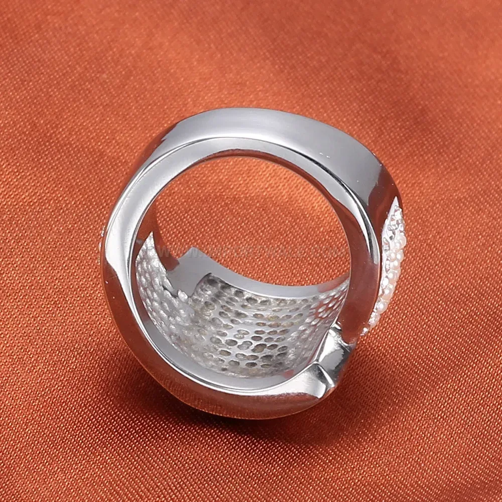 Minimalist Rhinestone Embellished Stainless Steel Ring
