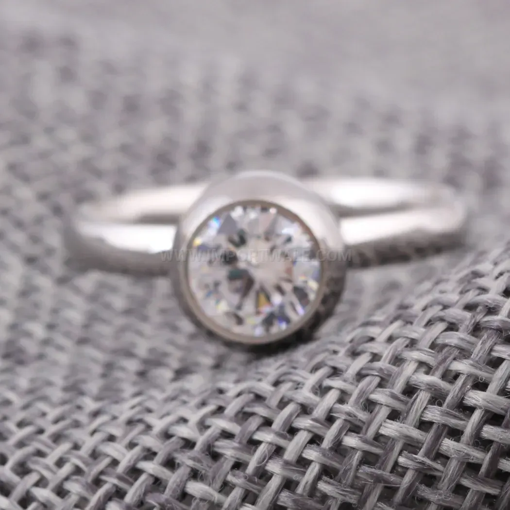 Bold Detachable Crystal Stainless Steel Geometric Pinky Ring