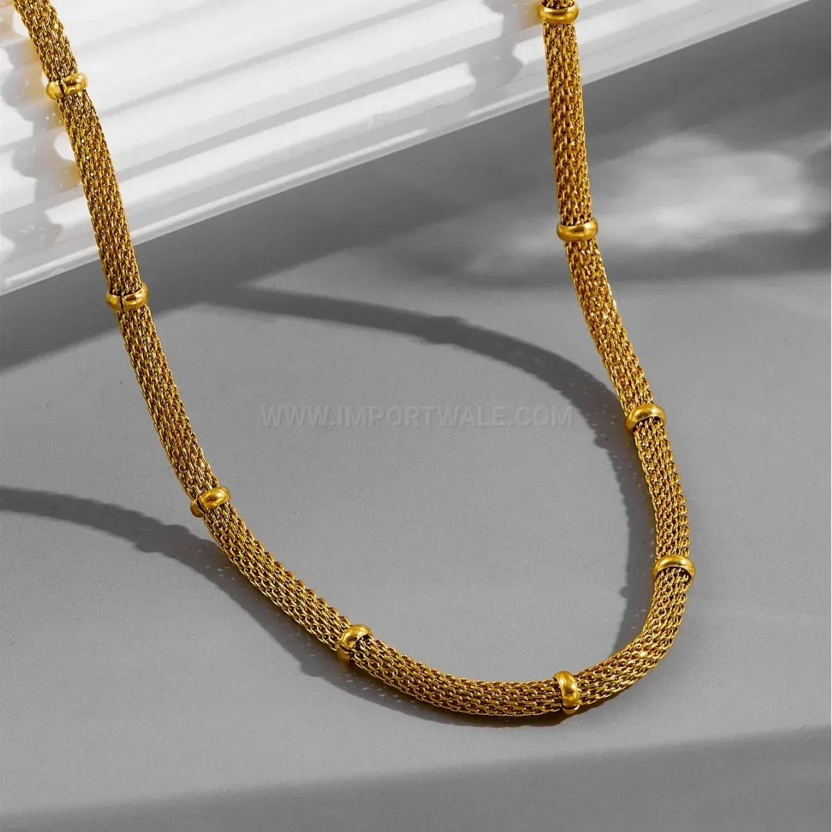 Chunky Polka Dot Link Gold Plated Bracelet