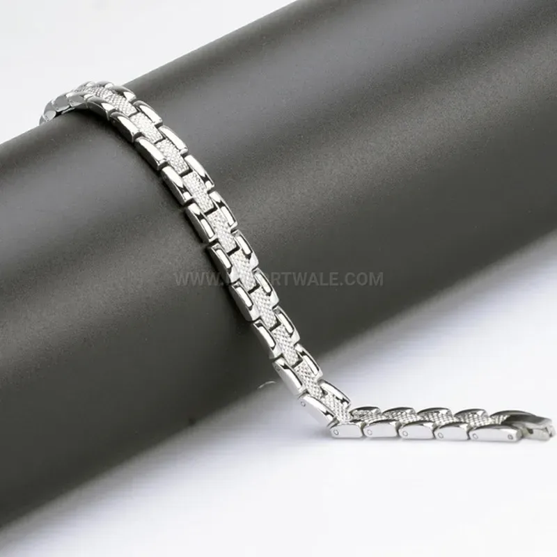 Fashion Minimalist Stainless Steel Rose Gold Bio Magnetic Bracelet for Women