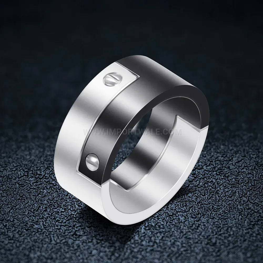Fashion Crossed Geometric 304 Stainless Steel Band Ring