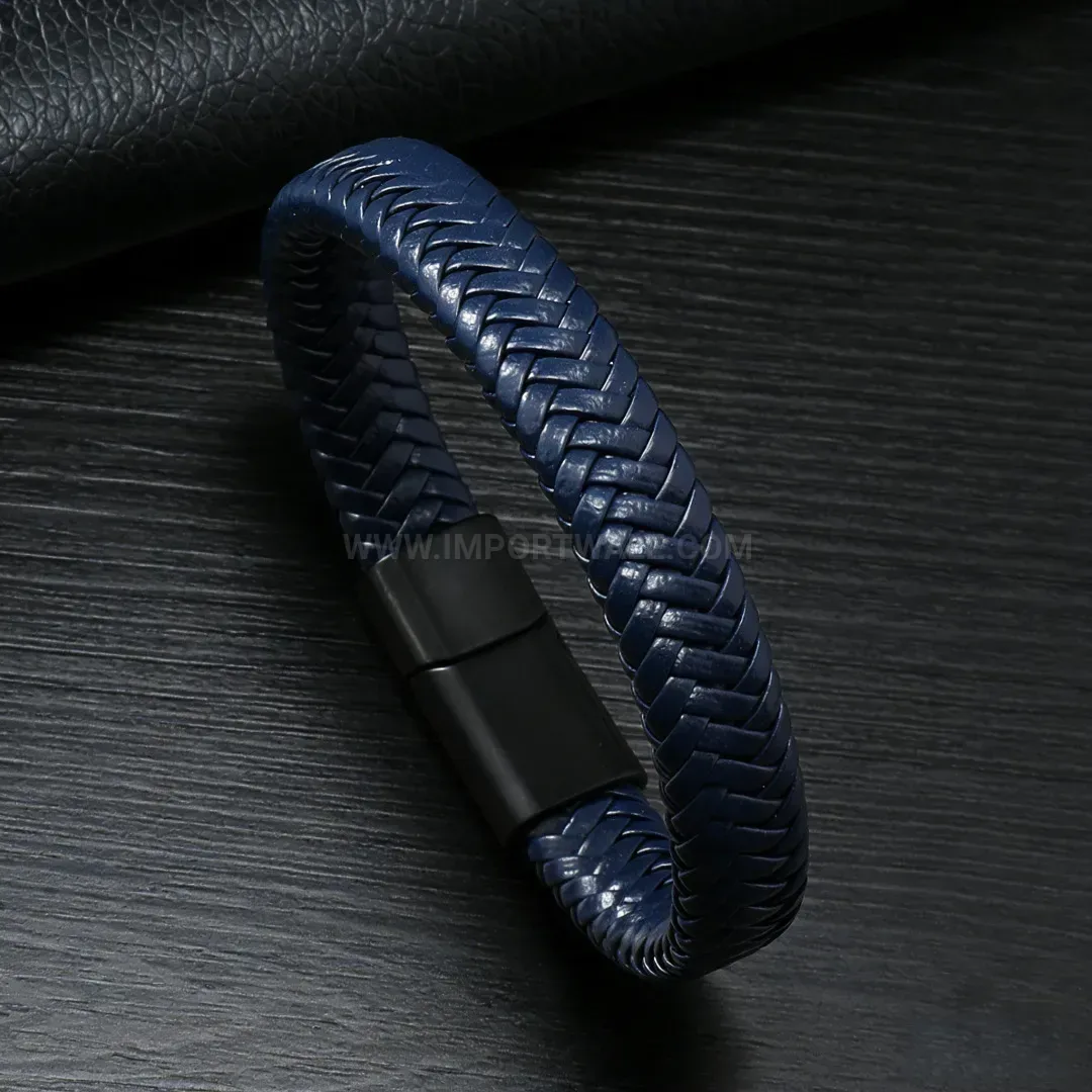 Designer Multi-Strand Handcrafted Leather Wrap Wristband for Men
