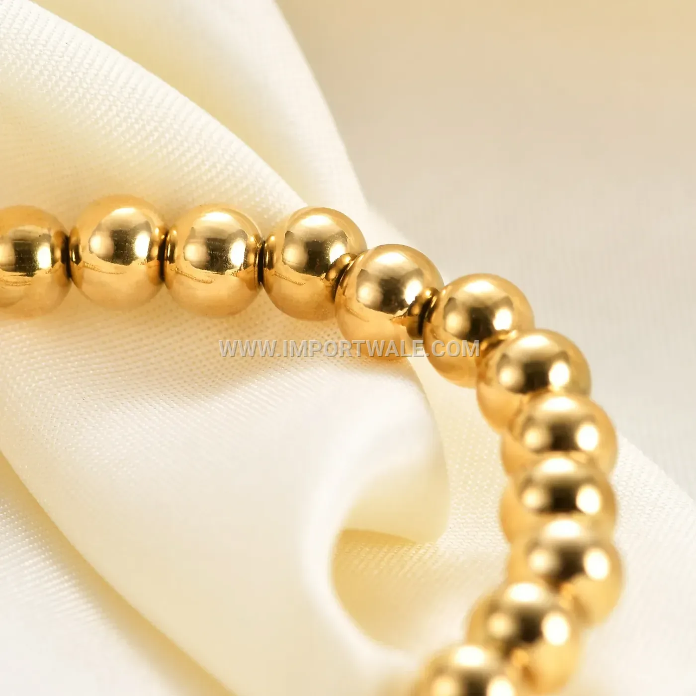 Minimalist Stainless Steel Elastic Beaded Stretch Bracelet