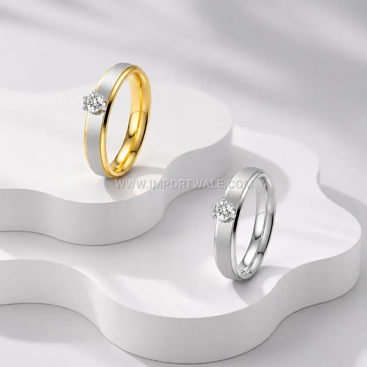 Black Stainless Steel Engraved Crown Couple Band Ring