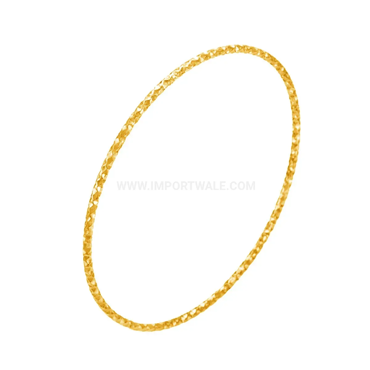 Bold Textured Narrow Rose Gold Stainless Steel Bangle Bracelet