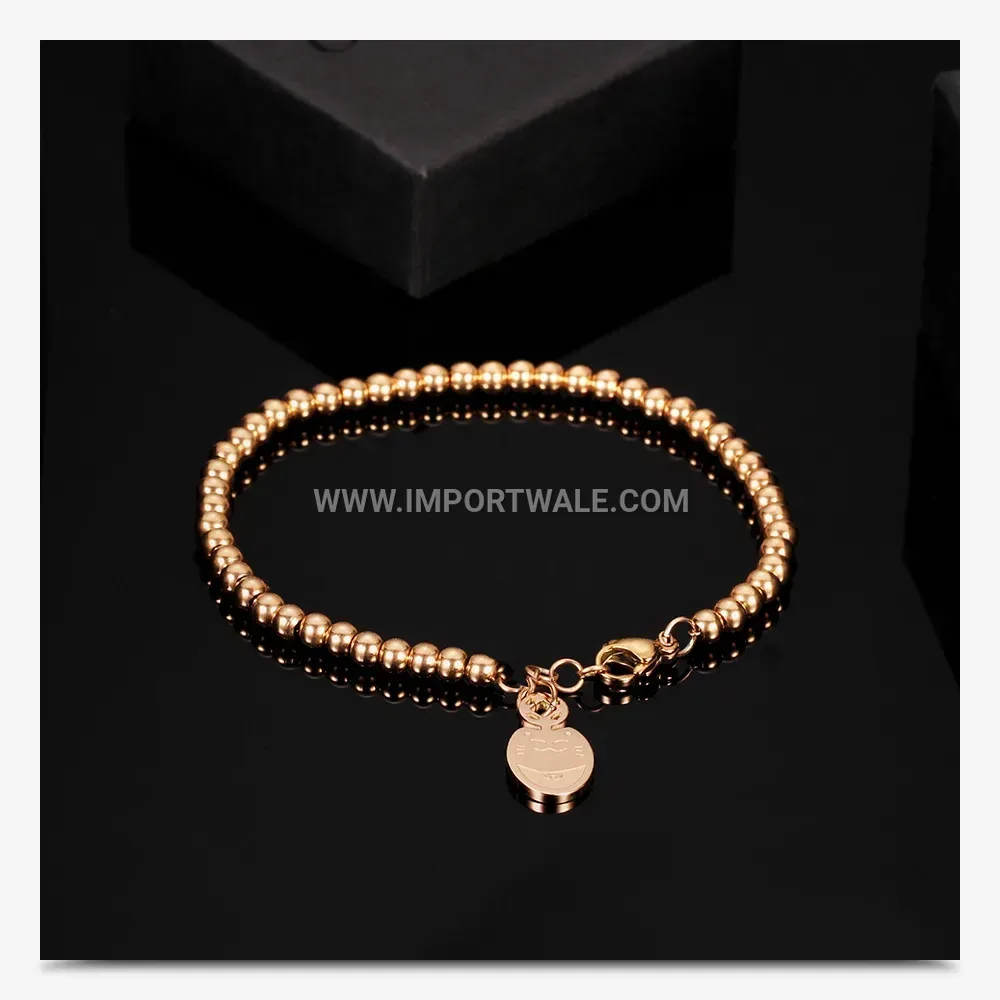 Polished Stainless Steel Cat Charm Tag Bracelet