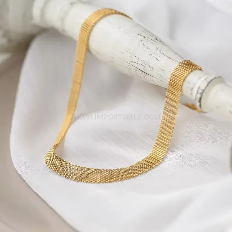 Classic Woven Titanium Steel Choker Necklace