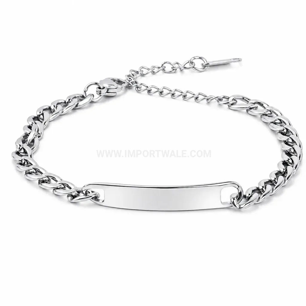 Sleek Polished Stainless Steel Curb Link Bracelet
