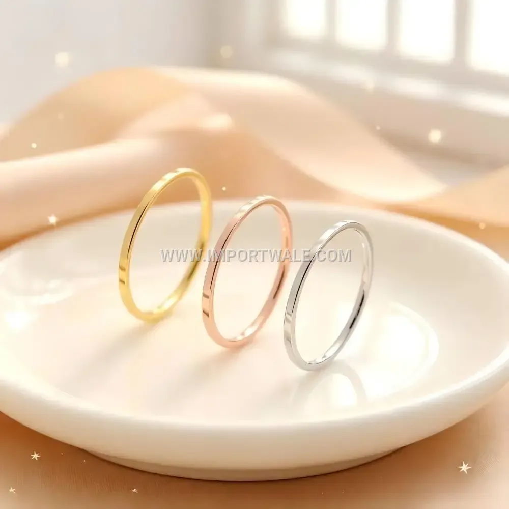 Ultra Fine Gold Plated Stainless Steel Minimalist Band