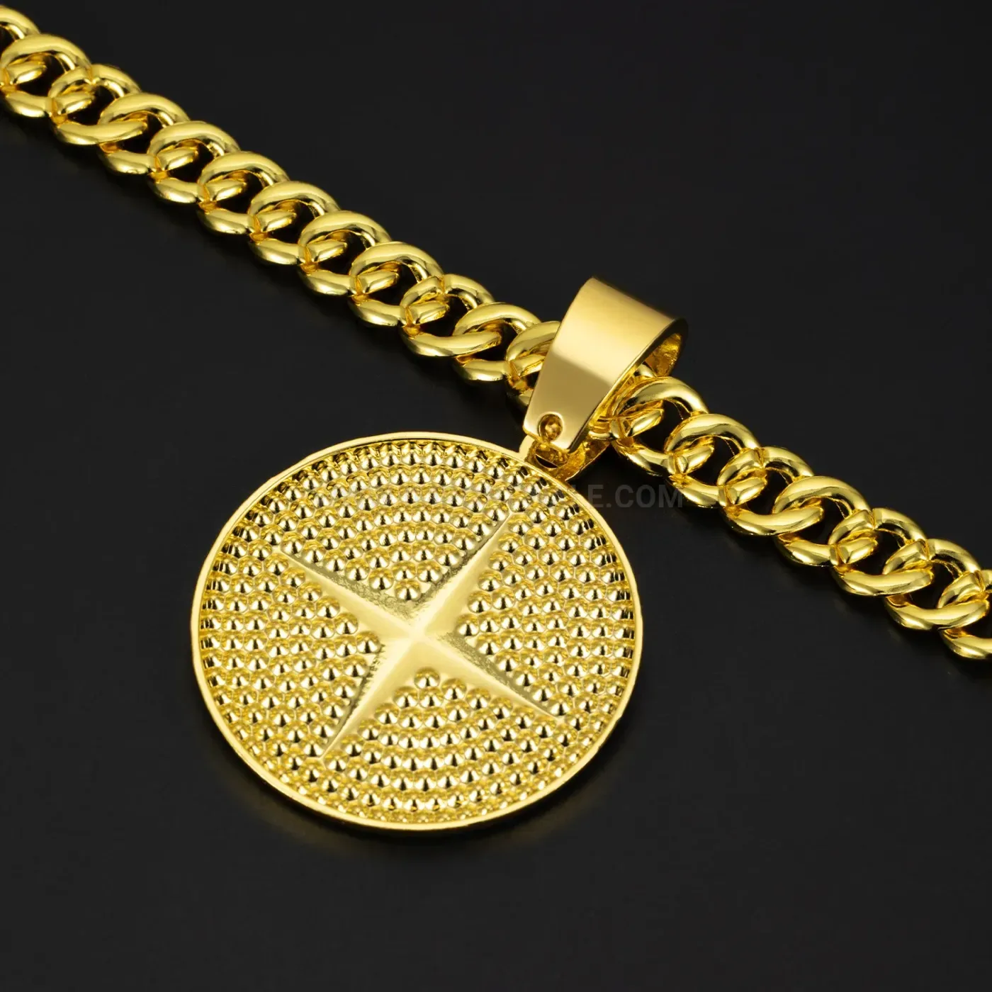 Iced Out Starburst Medallion Hip Hop Pendant