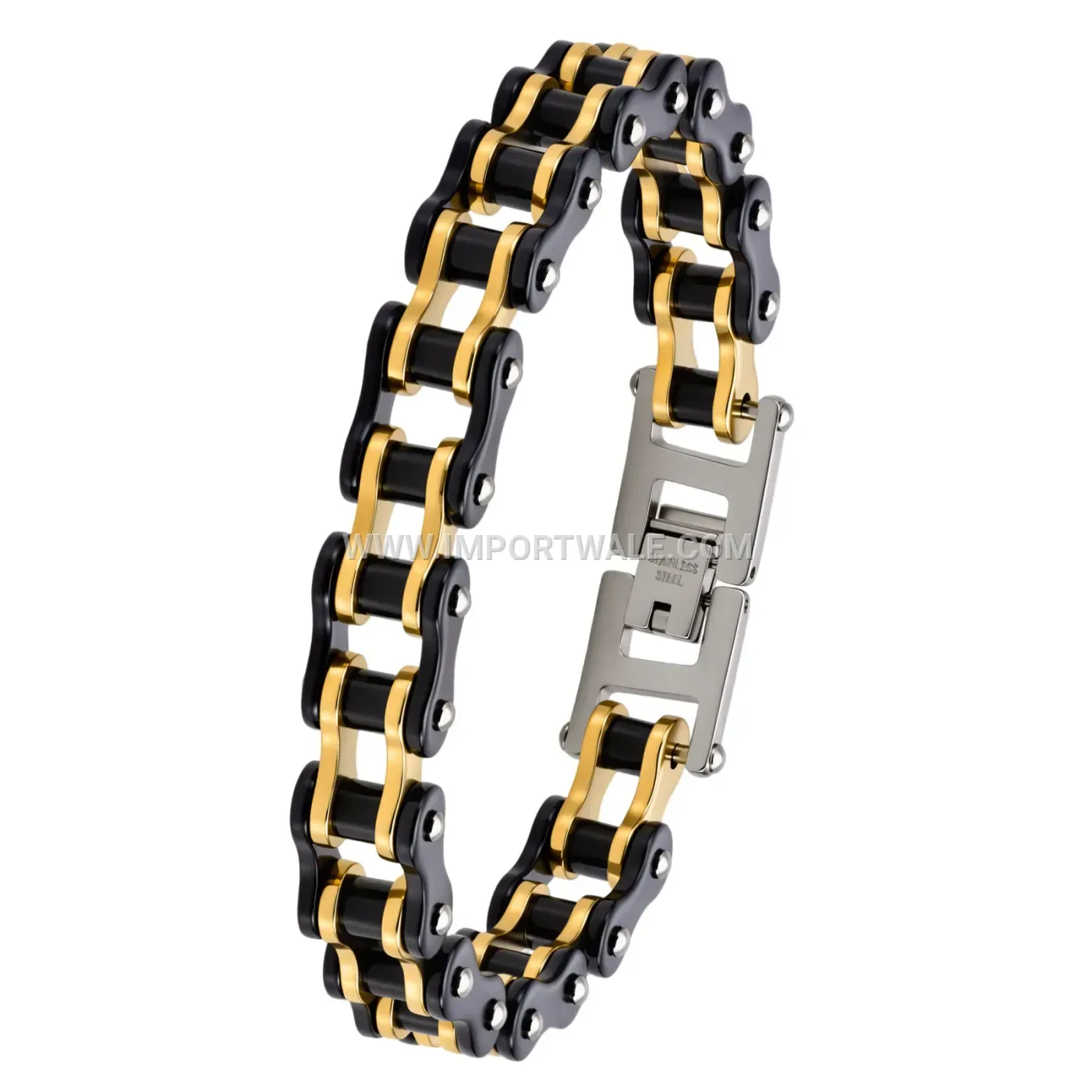 Heavy Industrial Stainless Steel Motorcycle Link Chain Men's Bracelet