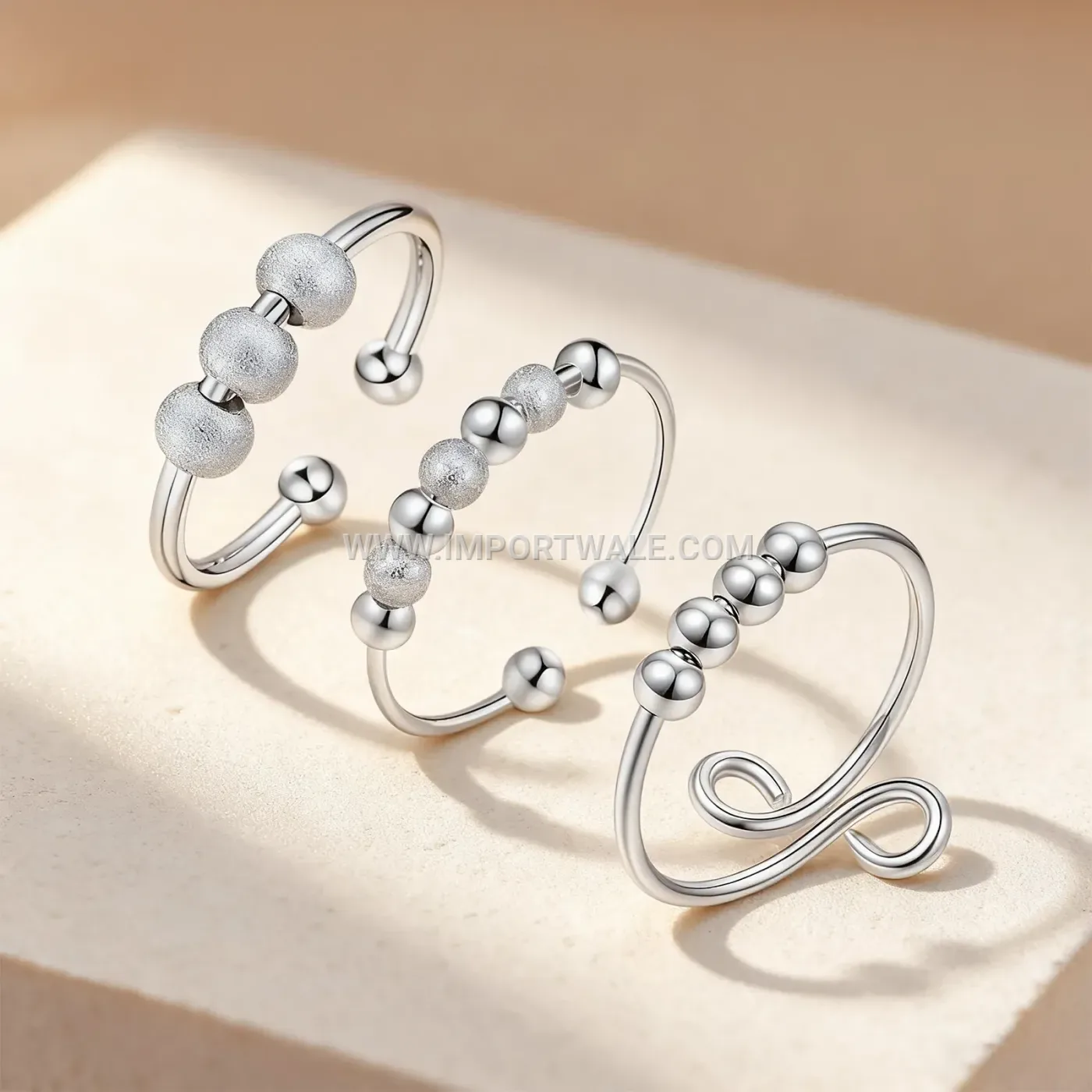 Adjustable Stainless Steel Spinner Ring