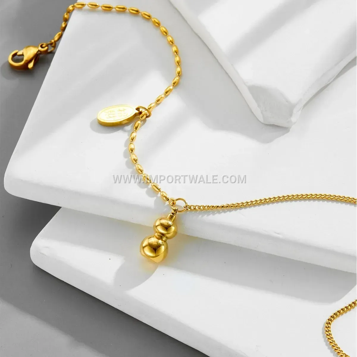 Gourd Charm Gold Tone Premium Anti Tarnish Anklet