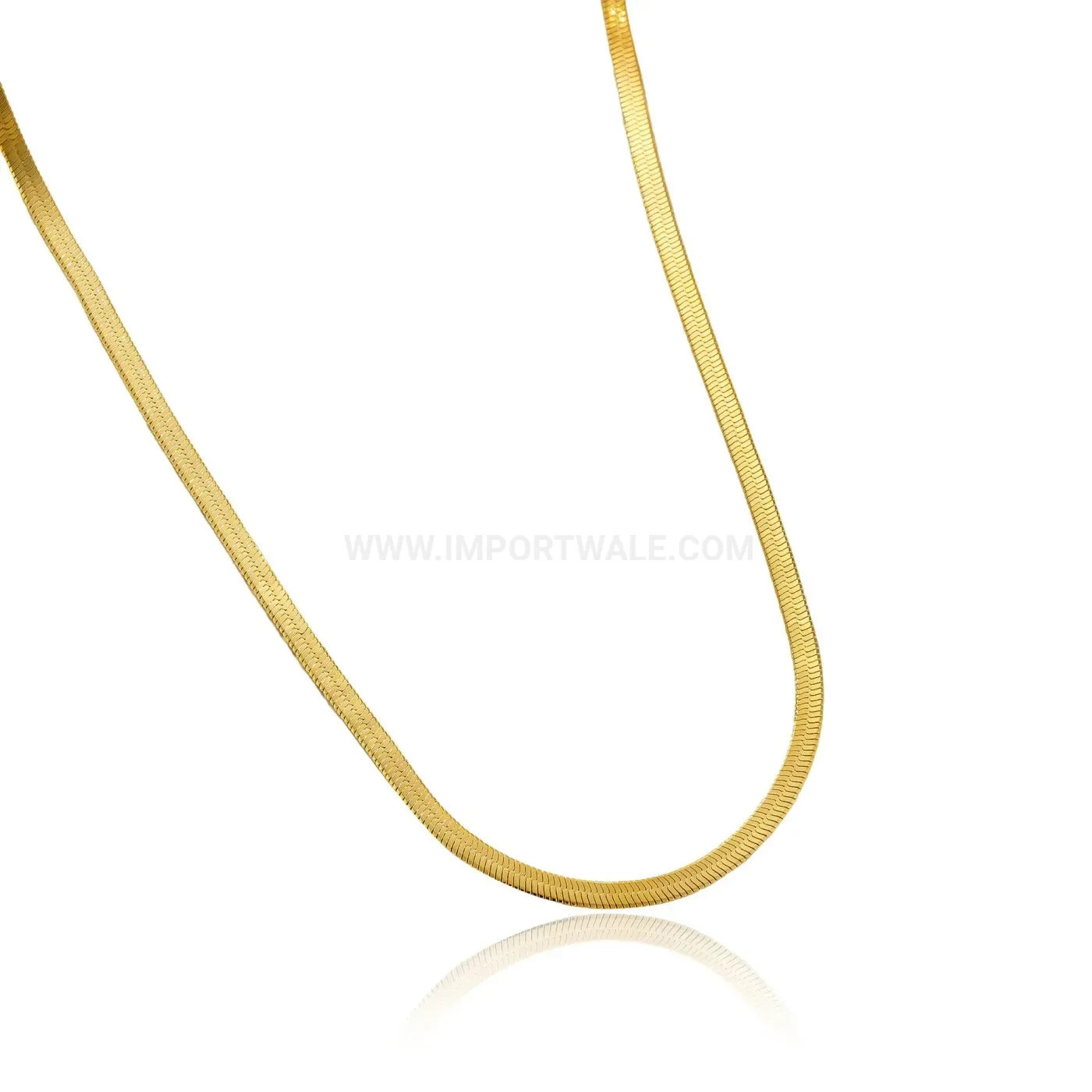 Elegant Double Layer Flat Snake Chain Stainless Steel Choker