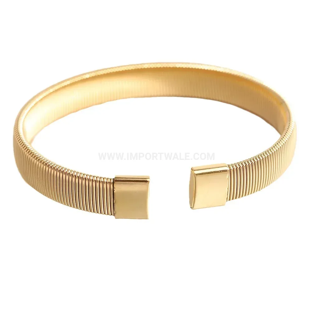 Chic Minimalist Stainless Steel Flexible Open Wire Cuff Bracelet