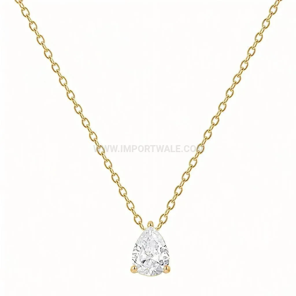 Baroque Pearl Stainless Steel Pendant Necklace