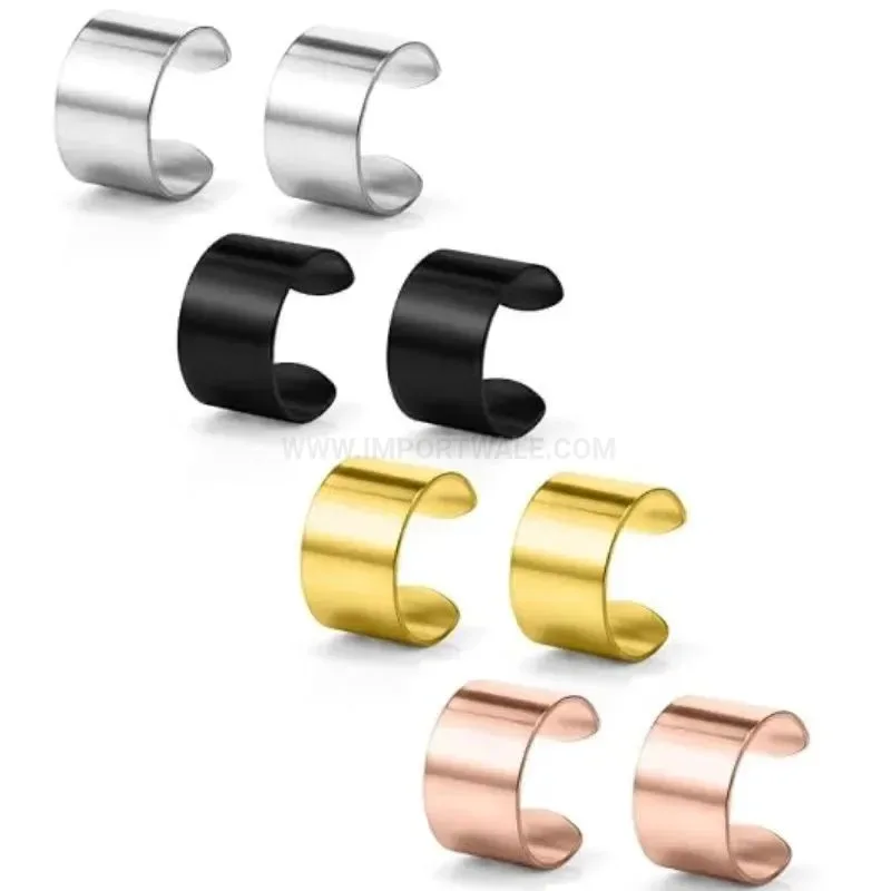 Trendy U-Shaped Non-Pierced Stainless Steel Ear Cuff