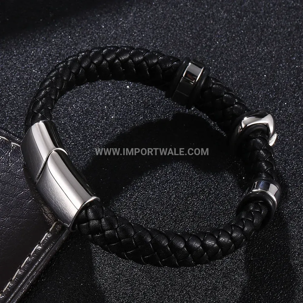 Embossed Wheat Ear Open C Shape Stainless Steel Bangle