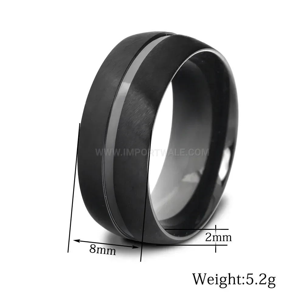 Designer Brushed Black Stainless Steel Vintage Heart Ring