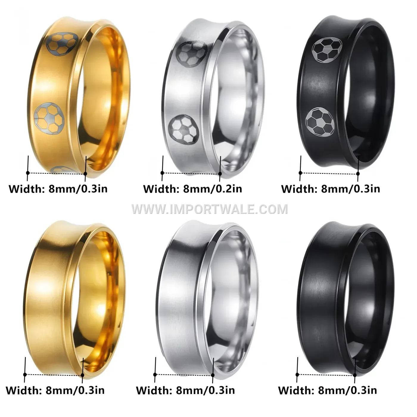 Creative U Shaped Stainless Steel Geometric Band Ring