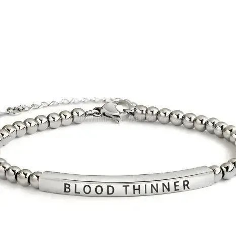 Premium Customizable Stainless Steel Medical Alert ID Chain Bracelet for Women