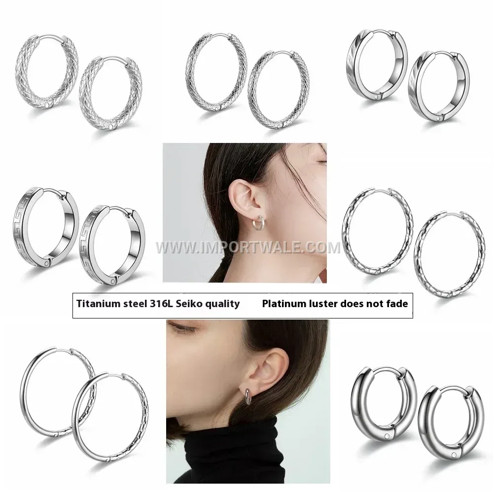 Minimalist Classic Stainless Steel Hoop Earrings