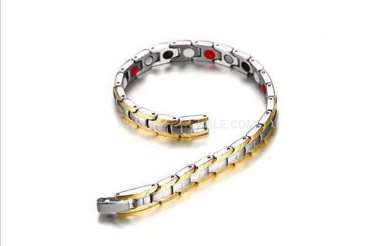 Chic Minimalist Titanium Steel Bio Magnetic Link Bracelet