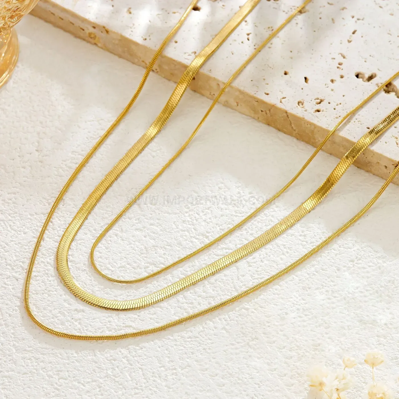 Multi Layer Snake Chain Stainless Steel Necklace
