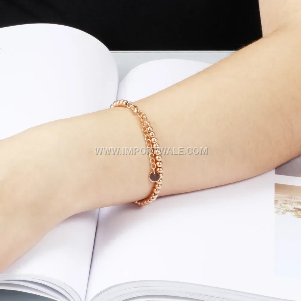 Minimalist 4mm Stainless Steel Bead Chain Bracelet